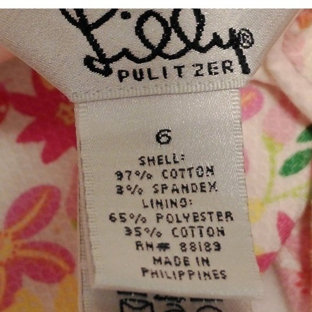 Lilly Pulitzer Size 6 Floral Print Cotton Capri Pants - Picture 6 of 9